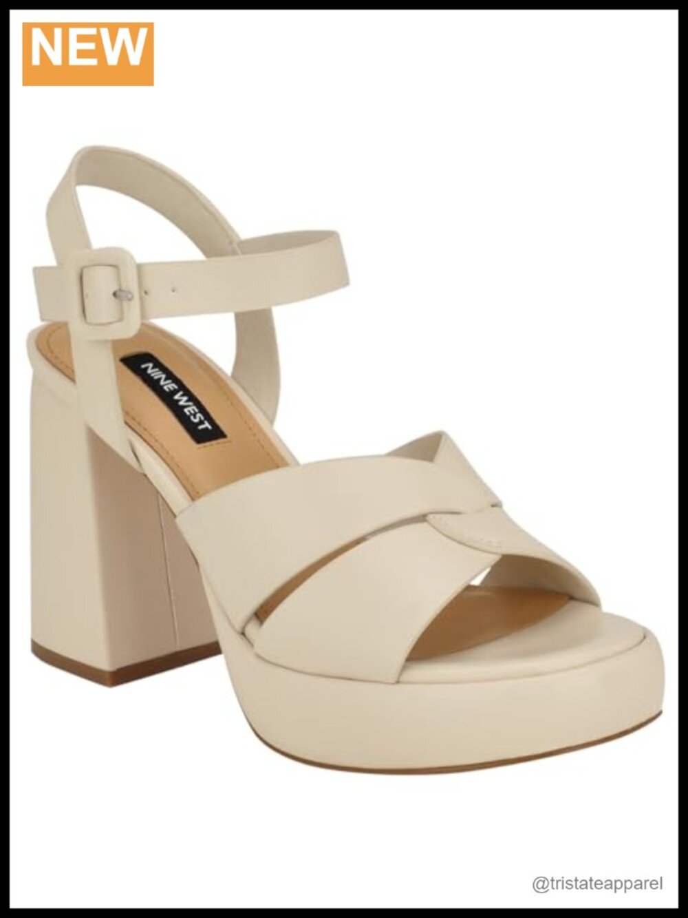 Sky-High Block Heel Strappy Faux Leather Platform Dress Sandals